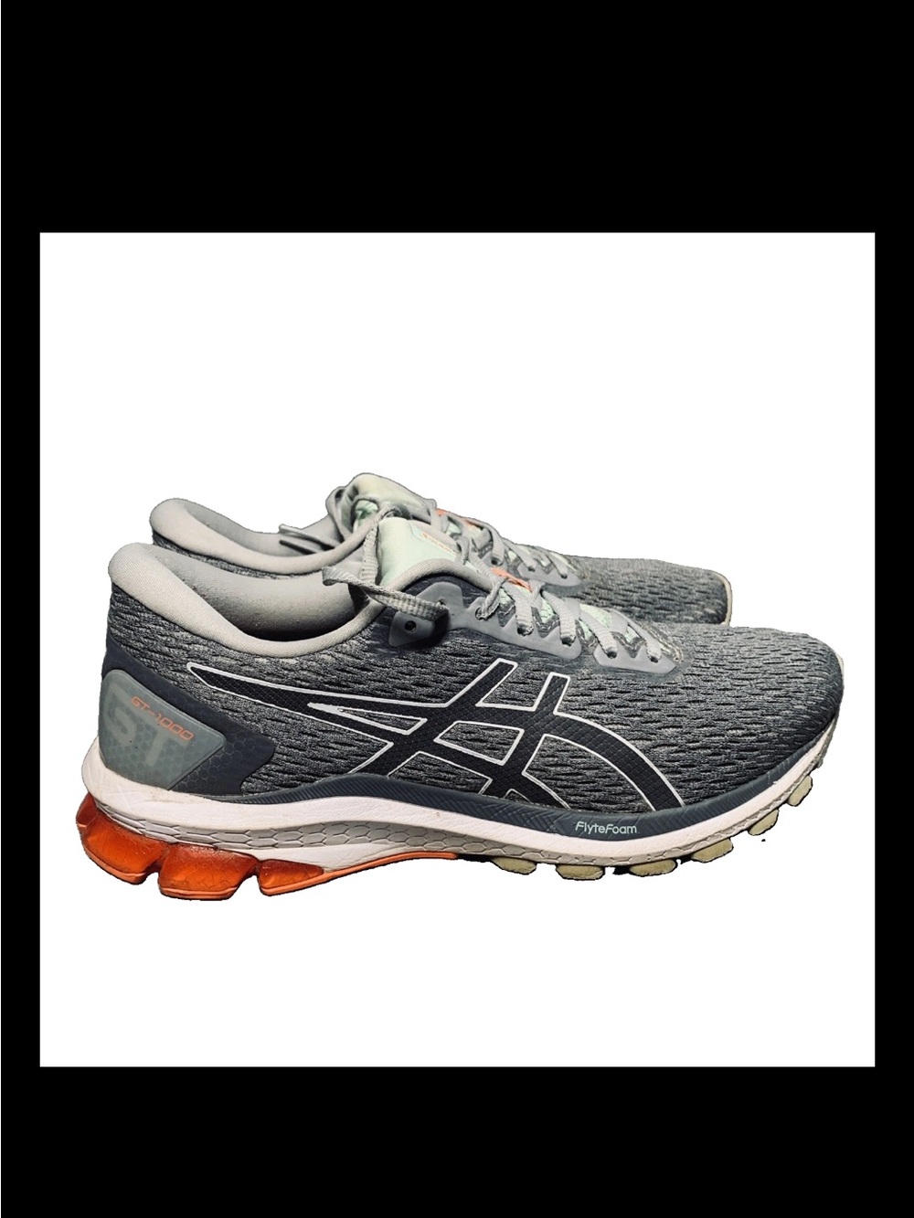 Asics Womens GT 1000 1012A651 Gray Running Shoes Sneakers Size US 11 EU 43.5